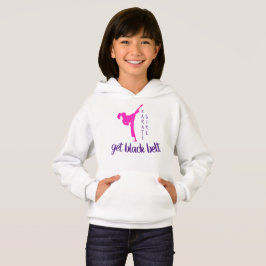Karate Girl Pink Paars Black Belt Modern Trendy