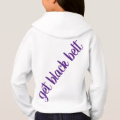 Karate Girl Pink Paars Black Belt Modern Trendy (Achterkant)