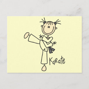 Karate Girl Tshirts en Gifts Briefkaart