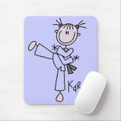 Karate Girl Tshirts en Gifts Muismat (Met muis)