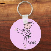 Karate Girl Tshirts en Gifts Sleutelhanger (Voorkant)
