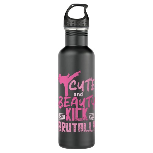 Karate Girl Waterfles (Voorkant)