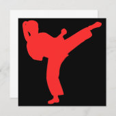 Karate Girls Birthday Party Kaart (Voorkant / Achterkant)