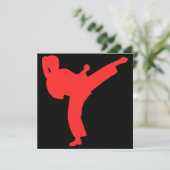 Karate Girls Birthday Party Kaart (Staand voorkant)