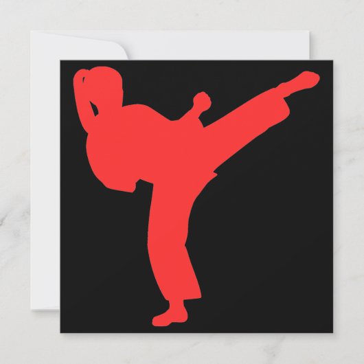 Karate Girls Birthday Party Kaart (Voorkant)