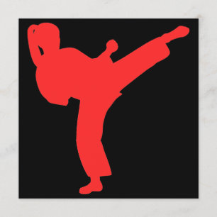 Karate Girls Birthday Party Kaart