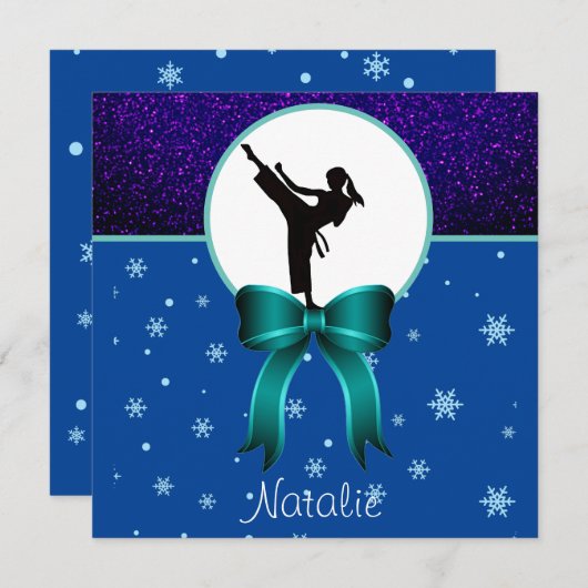 Karate Girls Glitter en Bow Snowflake (Voorkant / Achterkant)