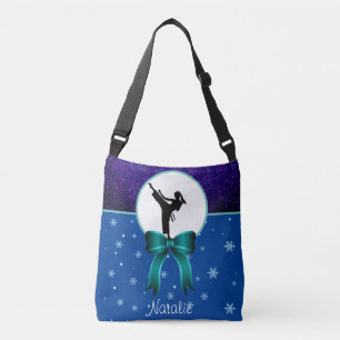 Karate Girls Glitter en Bow Snowflake Crossbody Tas