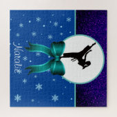 Karate Girls Glitter en Bow Snowflake Legpuzzel (Horizontaal)