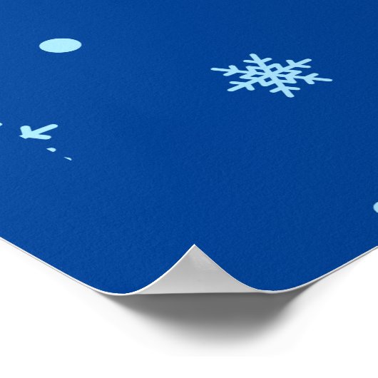 Karate Girls Glitter en Bow Snowflake Poster (Hoek)