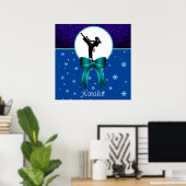 Karate Girls Glitter en Bow Snowflake Poster (Thuiskantoor)