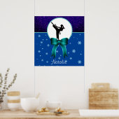Karate Girls Glitter en Bow Snowflake Poster (Keuken)