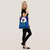 Karate Girls Glitter en Bow Snowflake Tote Bag (Op model)