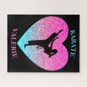 Karate Girls Heart Puzzle Legpuzzel (Horizontaal)