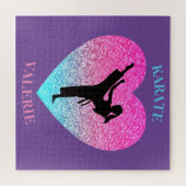 Karate Girls Heart Puzzle Legpuzzel (Horizontaal)