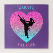 Karate Girls Heart Puzzle Legpuzzel (Verticaal)