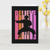 Karate Girls Kung Fu Krav Maga Birthday Retro Kaart (Gele Bloem)