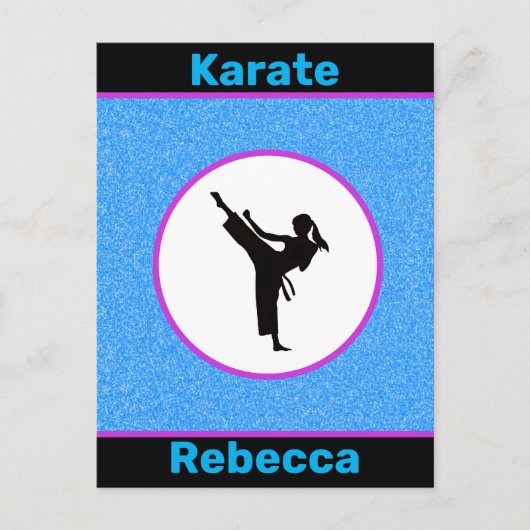 Karate Girls Sparkle Briefkaart (Voorkant)
