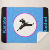 Karate Girls Sparkle Sherpa Deken (Voorkant (horizontaal))