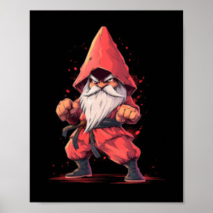 Karate Gnome Taekwondo vechter voor vechtsporten Poster