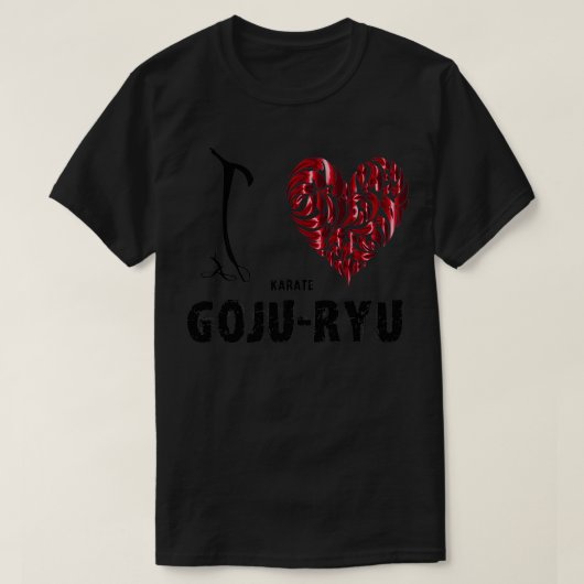 Karate goju ryu Ik hou van T-shirt (Design voorkant)