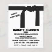 Karate gordel, Karate Class Adverteren Flyer (Voorkant)