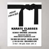 Karate gordel, Karate Class Adverteren Poster (Voorkant)
