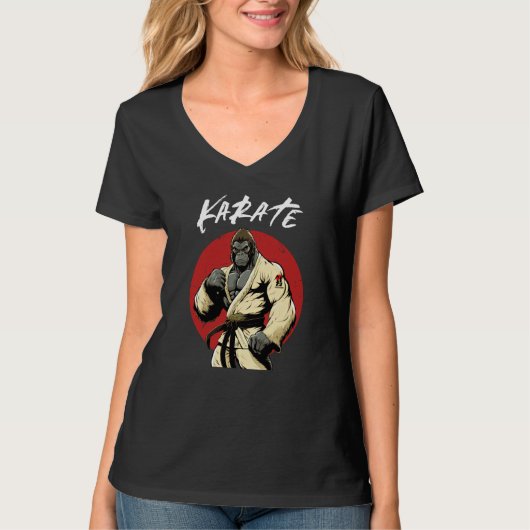 Karate Gorilla Karateka Boys and Girls Karate Gori T-shirt (Voorkant)