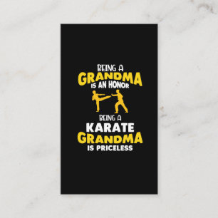 Karate Grandma Family Martial Arts Self Defence Visitekaartje