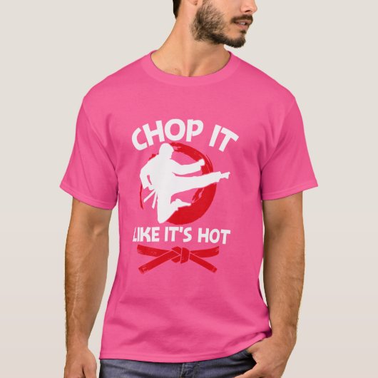 Karate hak het alsof het hete vechtsporten karate t-shirt (Voorkant)