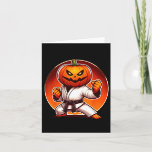 Karate Halloween Pumpkin Hoesje Kaart