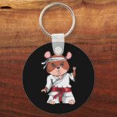 Karate Hamster Kickboksen Martial Art Jiu Jitsu Fa Sleutelhanger (Voorkant)