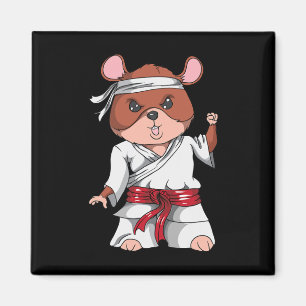 Karate Hamster Kickboksen Vechtkunst Jiu Jitsu Fan Magneet