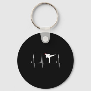 Karate Heart Beat Christmas Pajama Martial Arts MM Sleutelhanger