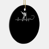 Karate Heartbeat Gift voor Karateka Keramisch Ornament (Rechts)