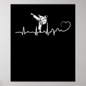 Karate Heartbeat Gift voor Karateka Poster (Voorkant)