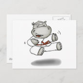 Karate Hippo Briefkaart (Voorkant / Achterkant)