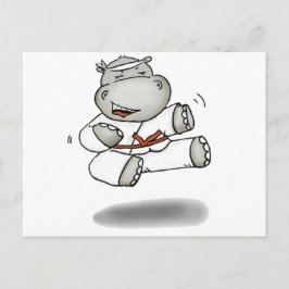 Karate Hippo Briefkaart