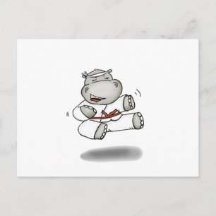 Karate Hippo Briefkaart
