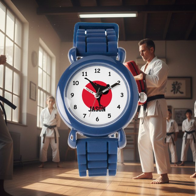 Karate horloge voor kinderen met gepersonaliseerde (kids karate watch)