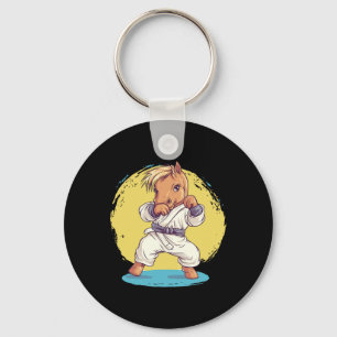 Karate Horse Fighter Martial Arts Fun Sleutelhanger
