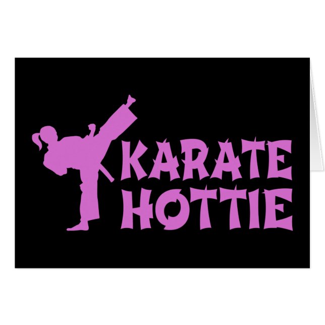 Karate Hottie - vrouw artiest roze (Voorkant Horizontaal)