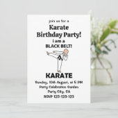 Karate Ik ben een Black Belt Karate verjaardagsfee Kaart (Staand voorkant)