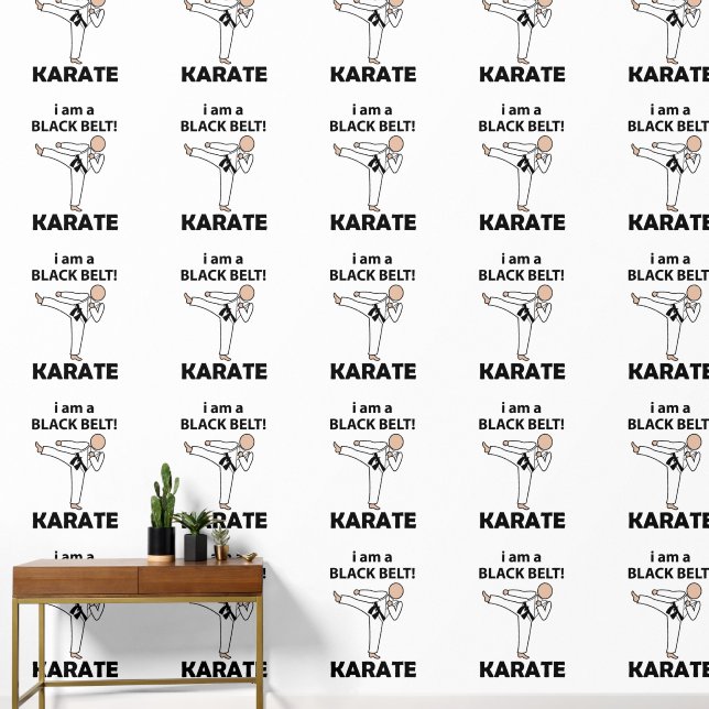 Karate ik ben een zwarte band Karate Behang (Hal)