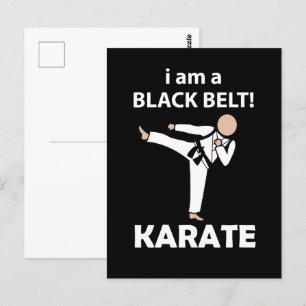 Karate ik ben een zwarte band Karate Briefkaart