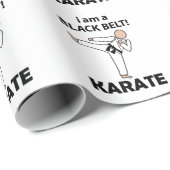 Karate ik ben een zwarte band Karate Cadeaupapier (Rol Hoek)