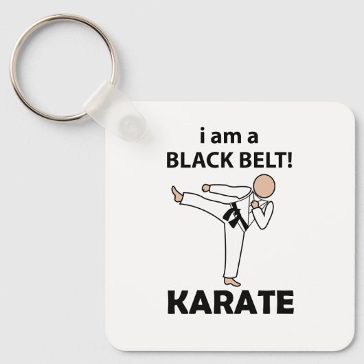 Karate ik ben een zwarte band Karate Sleutelhanger (Voorkant)