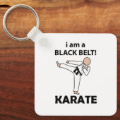 Karate ik ben een zwarte band Karate Sleutelhanger (Voorkant)