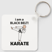 Karate ik ben een zwarte band Karate Sleutelhanger (Achterkant)