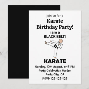 Karate ik ben een zwarte band Karate verjaardagsfe Kaart